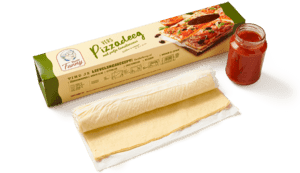 Pizzadeeg met saus