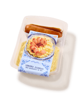 Zuurkoolstamppot met rookworst in jus