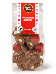 Martichoc beer met hart rood melk