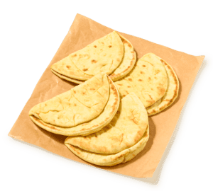 Gevouwen flatbreads brioche