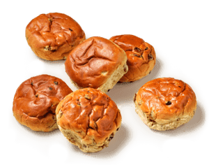 Rozijnen-krentenbollen