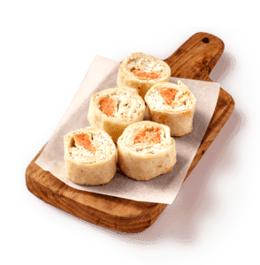 Zalmwrap gevuld met kruidenroomkaas