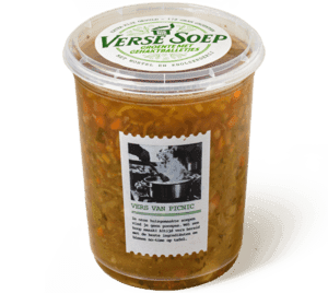 Verse groentesoep met balletjes