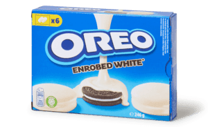 Enrobed Koekjes Omhuld Met Witte Chocolade 6x