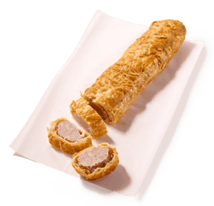 Grillworst bladerdeeg met kaas