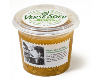 Verse groentesoep met balletjes