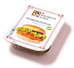 Vegan pluimfeestburger