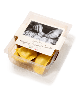 Mezzelune asperges & pancetta