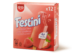 Festini aardbei ijsjes
