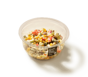 Rauwkost paprika maïs rozijnen