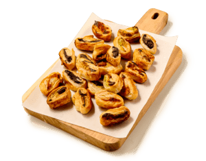 Bladerdeeghapjes spinazie ricotta