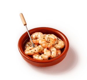 Garnalen in knoflookmarinade