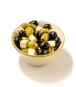 Verse olijven witte kaas