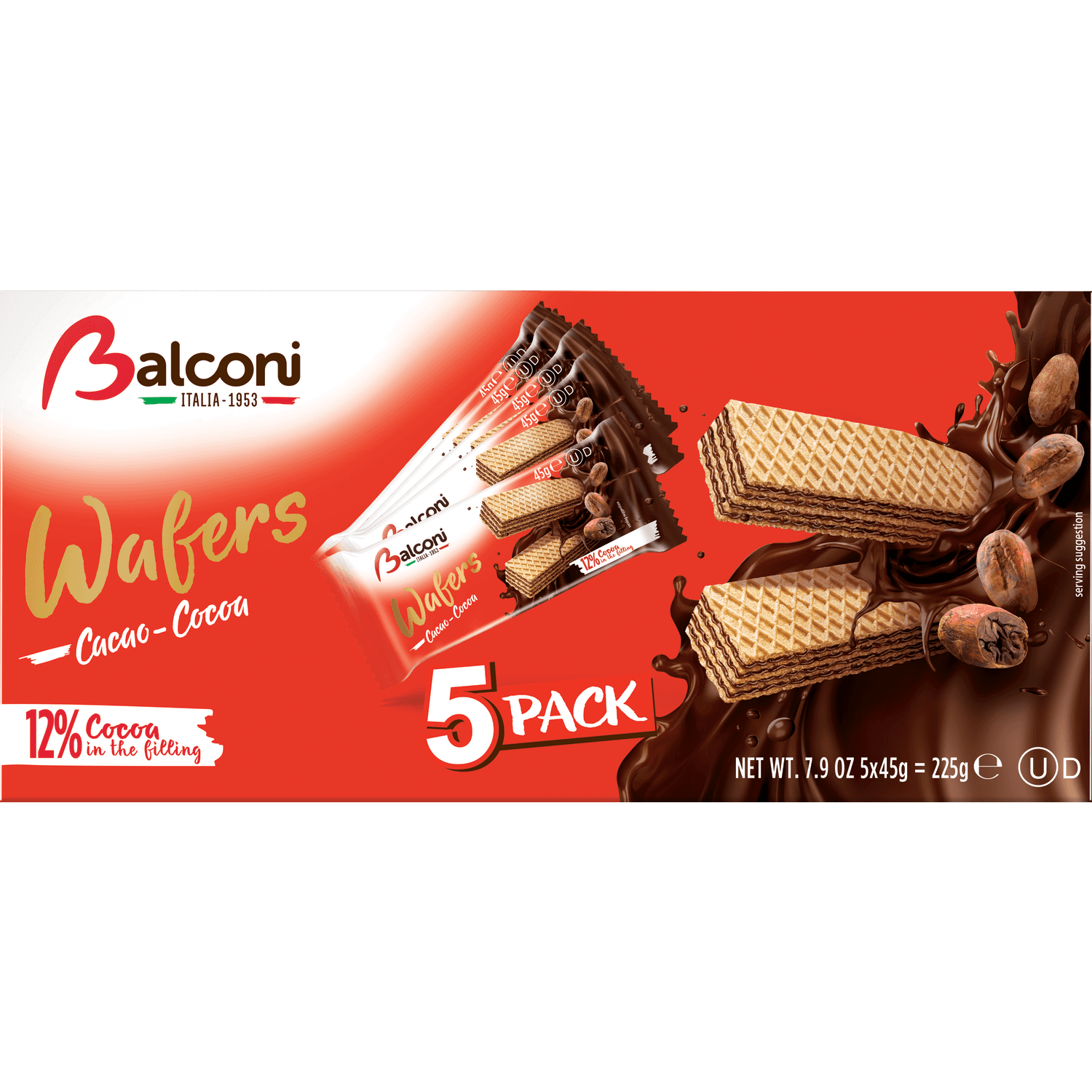 Balconi Wafers cacao 5x