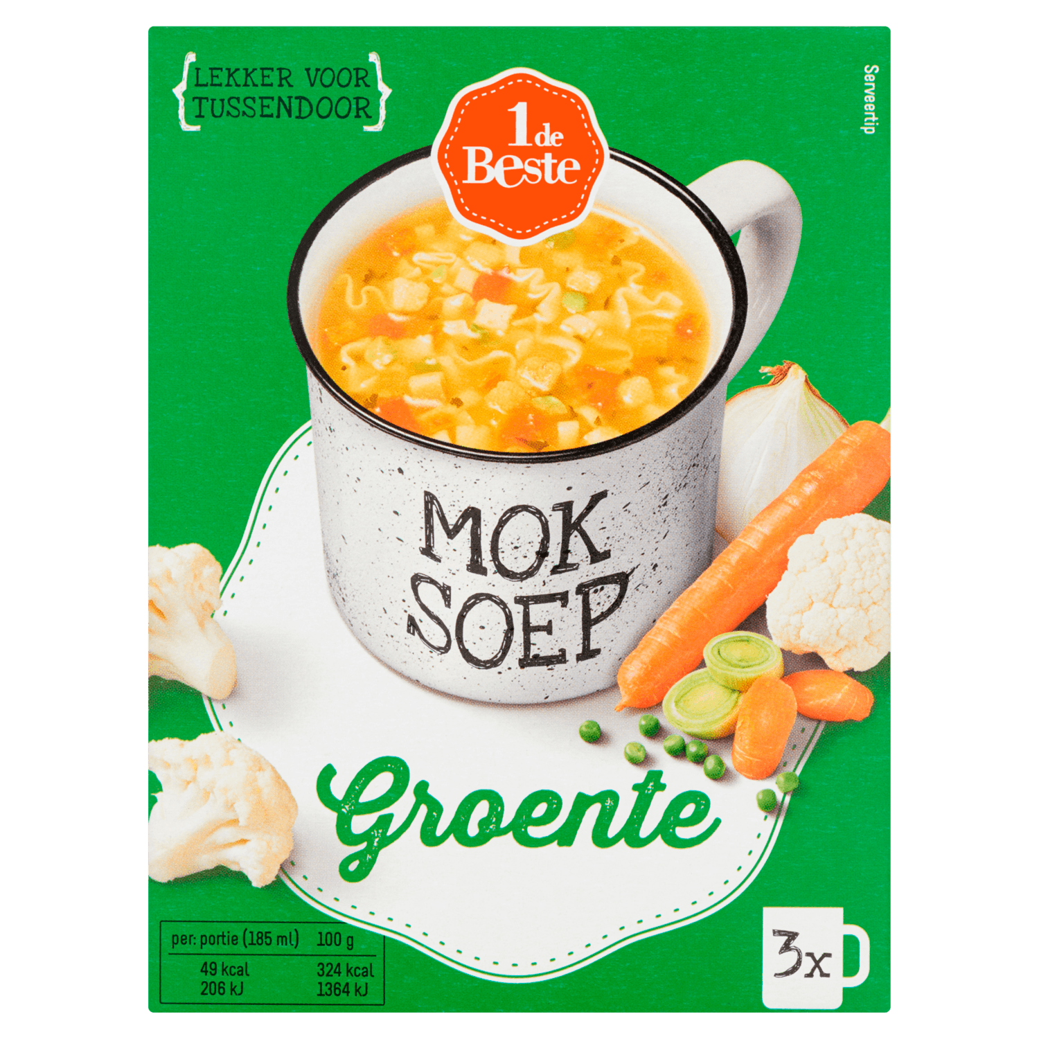 1 De Beste Mok soep groentesoep 3 st.