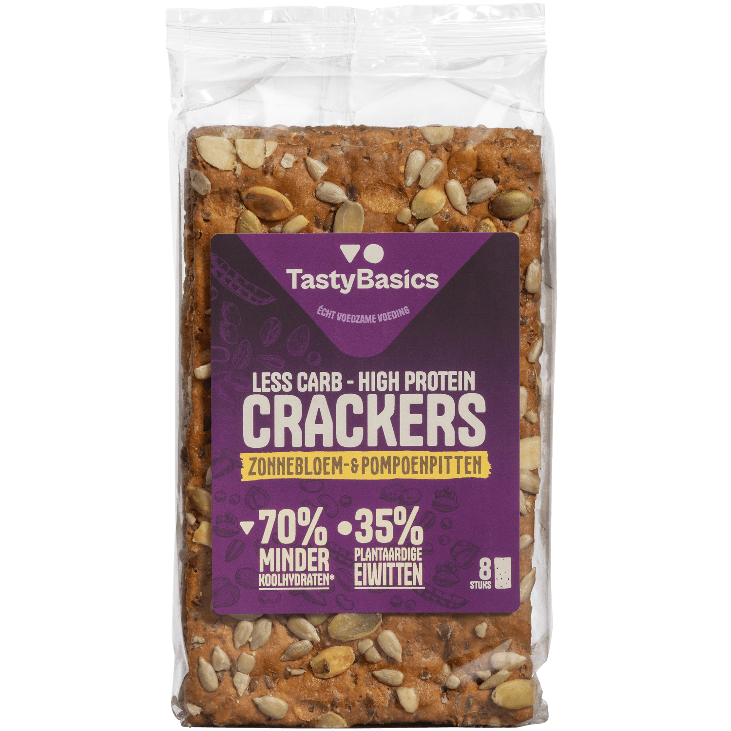 TastyBasics Cracker zonnebloem-pompoen 8 stuks
