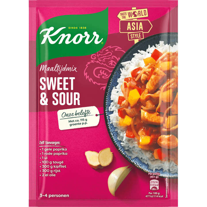Knorr Sweet & Sour Maaltijd Mix 59g
