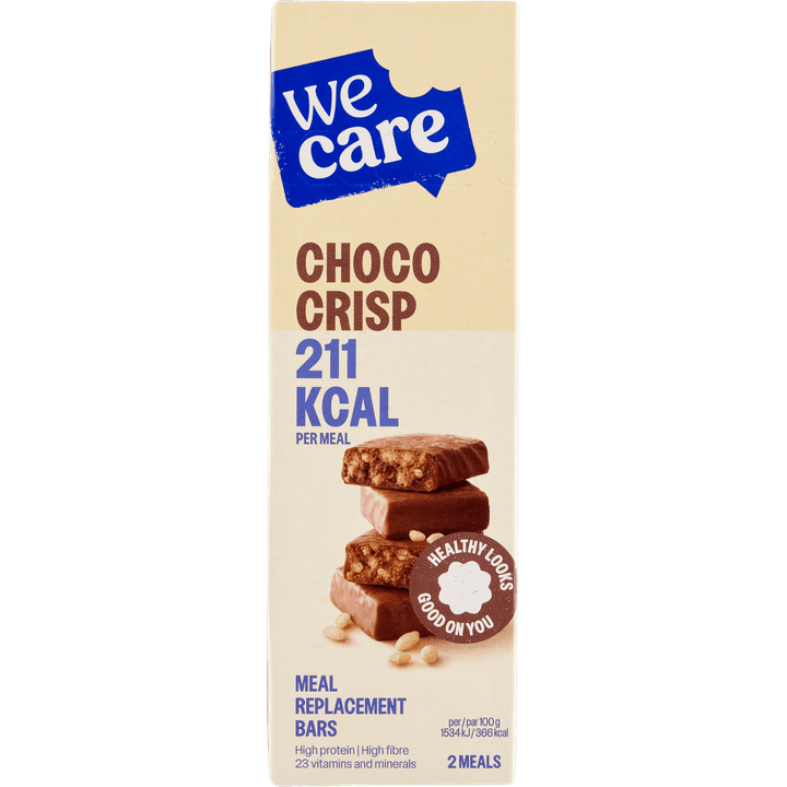 WeCare Choco Crisp Meal Replacement Bars 2 x 58 g