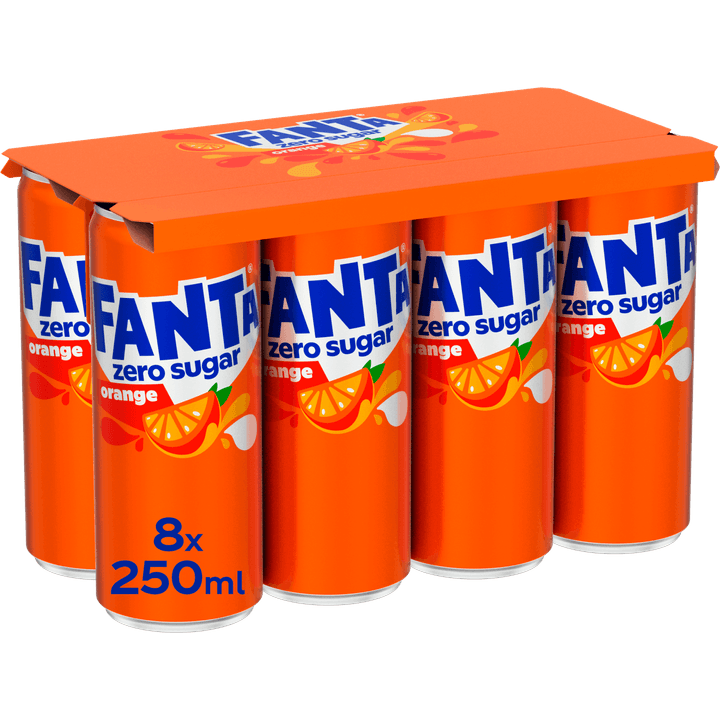 Fanta Orange zero sugar 8 x 250 ml