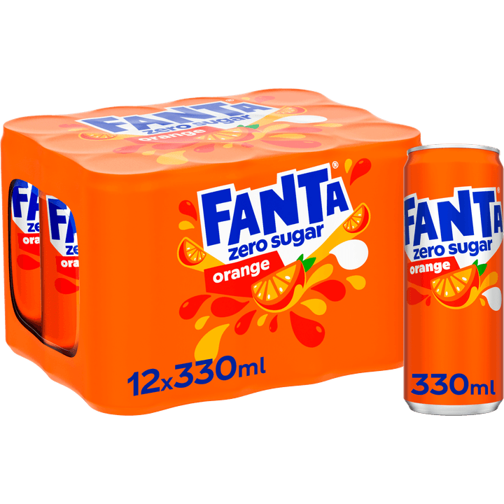 Fanta Orange zero sugar 12 x 330 ml