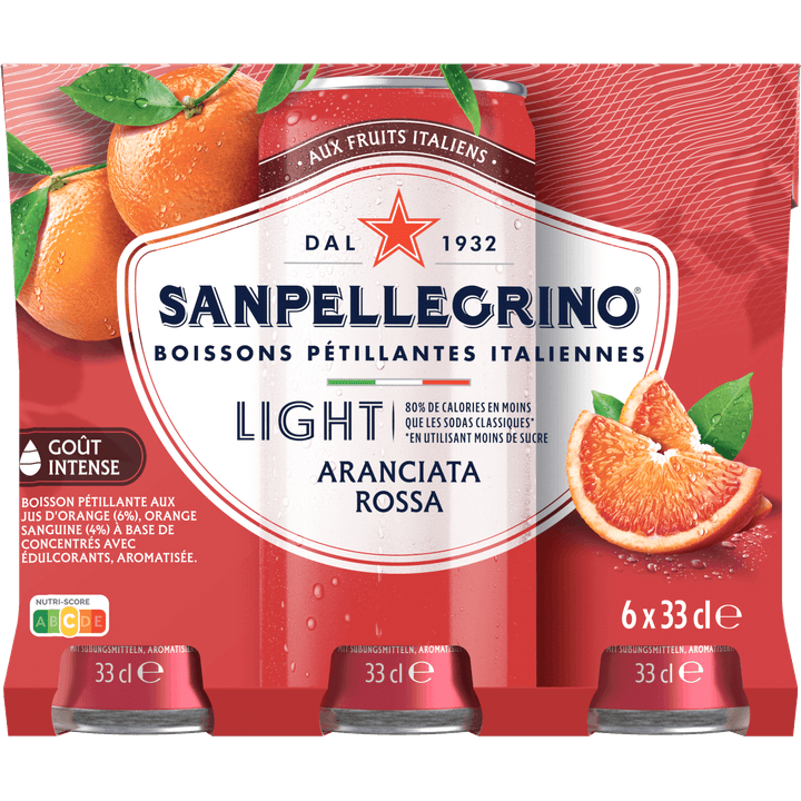 Sanpellegrino Limonade Aranciata Rossa Light 6 x 330 ml