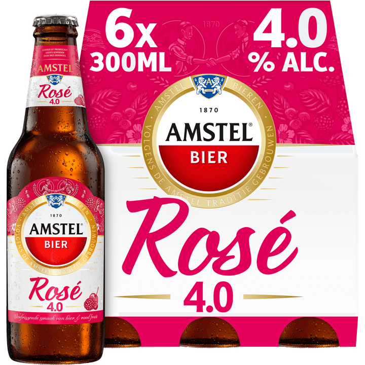 Amstel Rosé Bier Fles 6 x 300ml