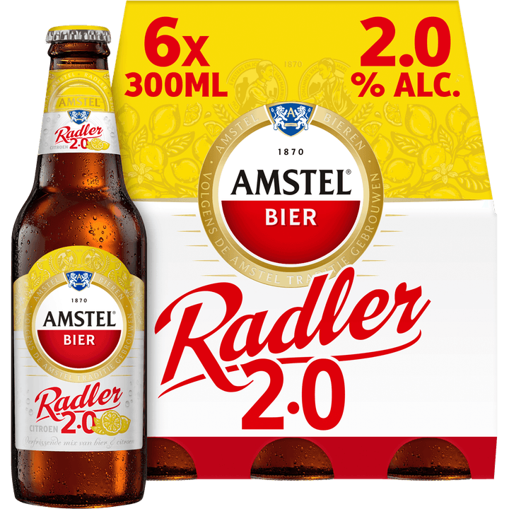 Amstel Radler Citroen Bier Fles 6 x 300ml