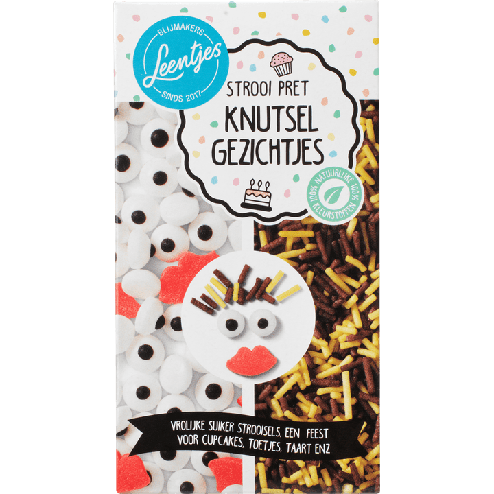 Leentjes Strooi Pret Knutsel Gezichtjes 95 g
