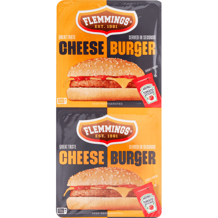 Flemmings Cheese Burger 2 Stuks 261 g