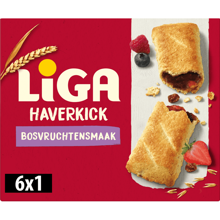 Liga Haverkick Bosvruchtensmaak 6 repen 200 g